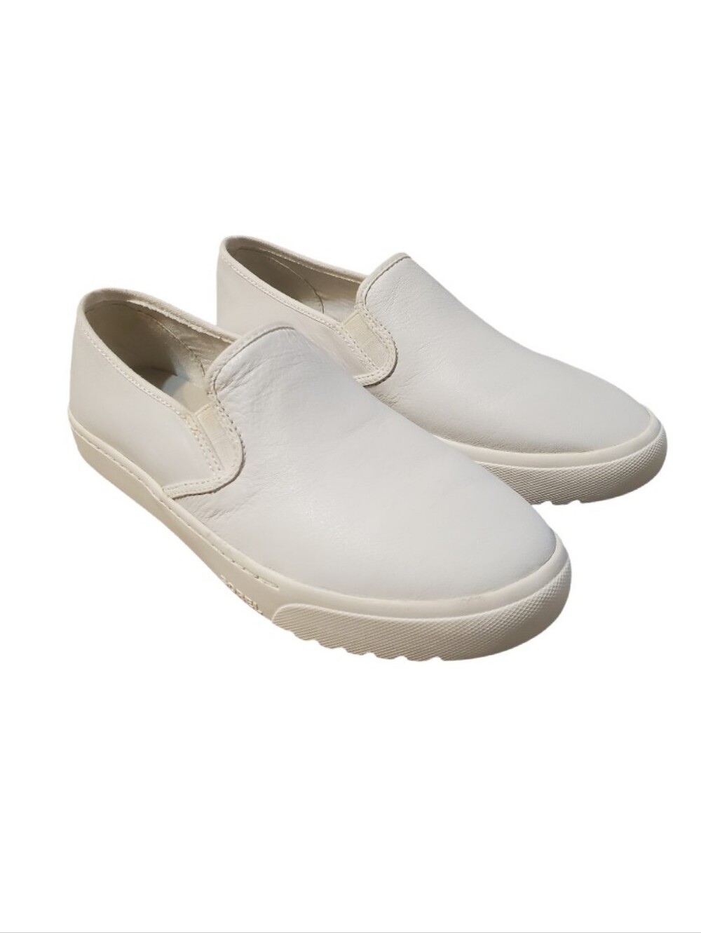 Sorel Women's White Leather Slip-on Campsneak Sneakers 10.5